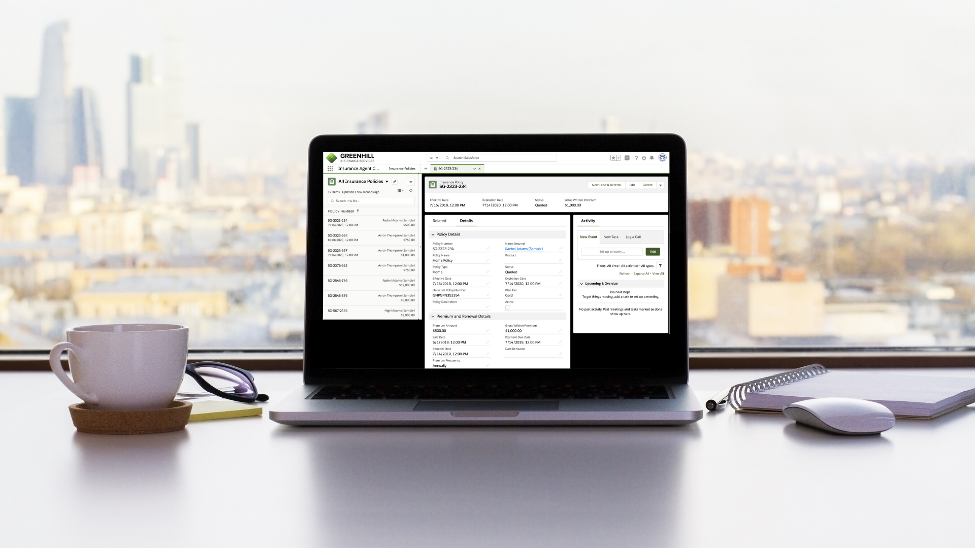 Greenhill Insurance Services Custom Salesforce App 3